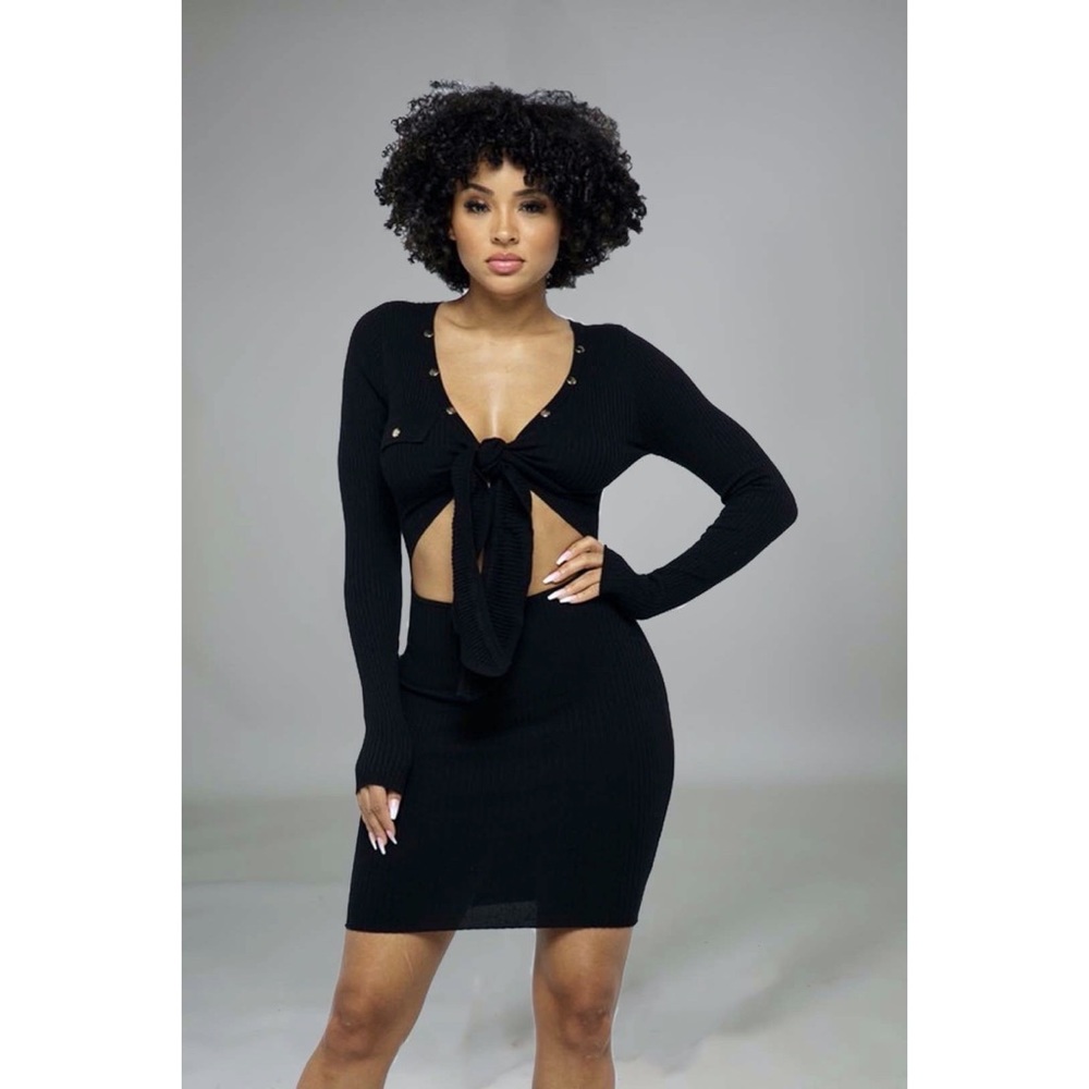 You Wish Tie Front Dress